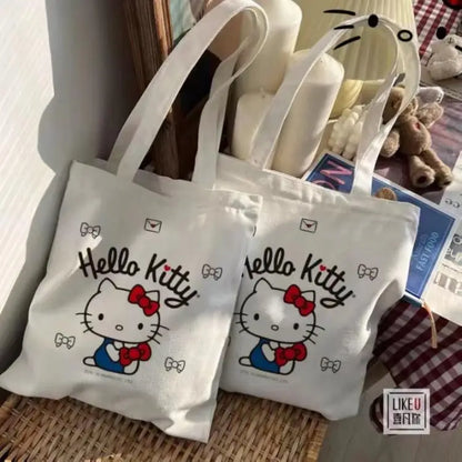 Canvas Tas Tote Hello Kitty – Grote Inhoud Duurzaam