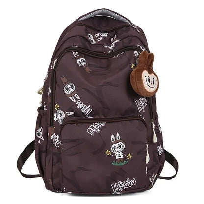 Labubu Cartoon Kinder Rugzak – Nylon Materiaal Boogriem