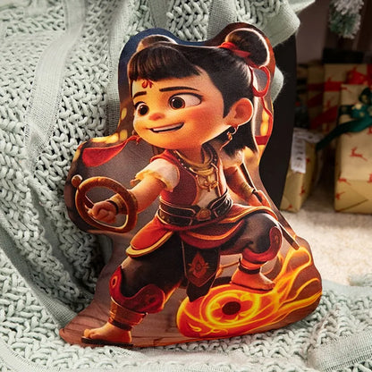 GFNANHAI Ne Zha Pluche Kussen – Unieke 3D Afdruk voor Fans