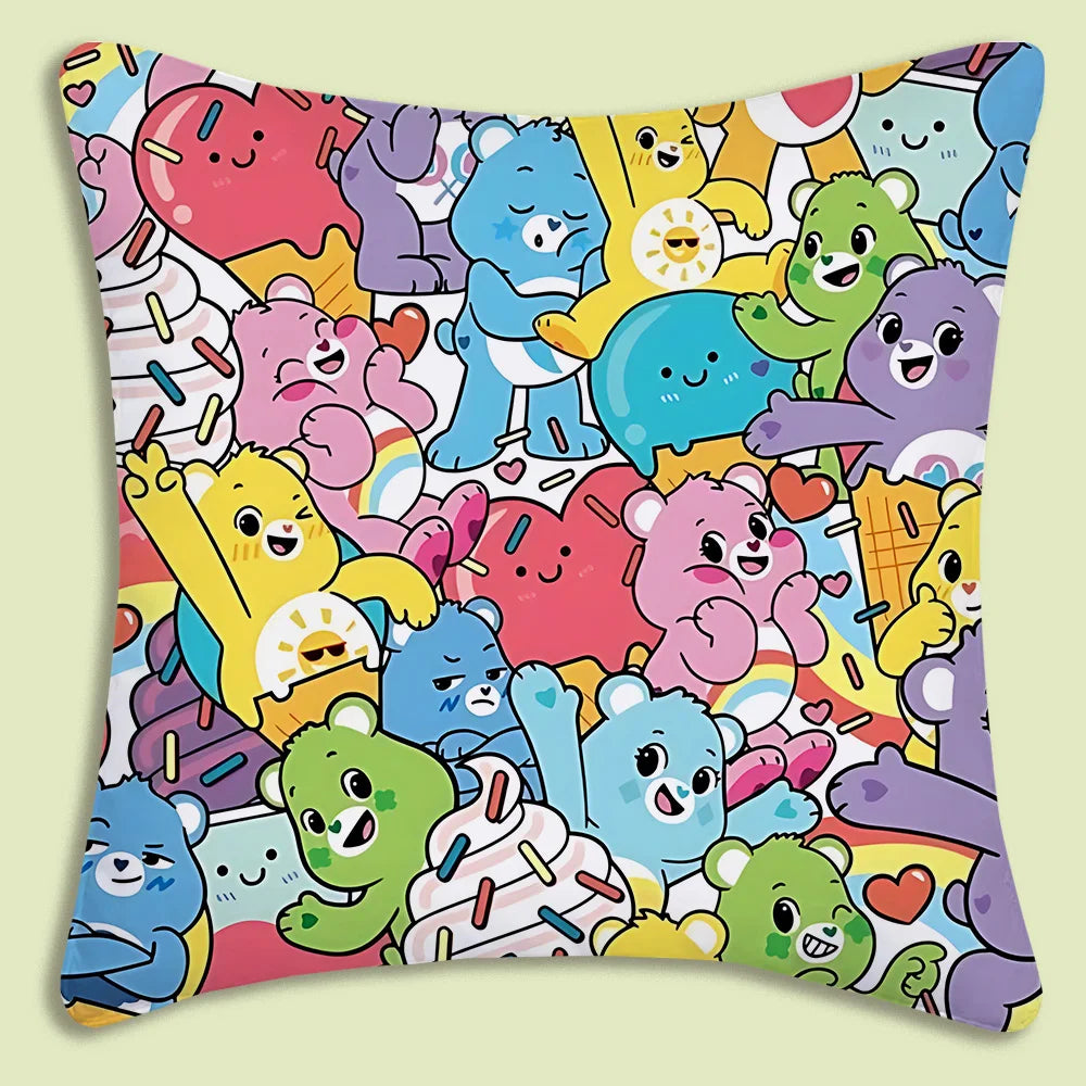 Kussenslopen Cartoon Care Bears Met Dubbelzijdige Print En Zachte Plush
