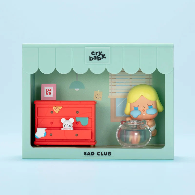 Officiële POP MART Crybaby Sad Club Series Scene Sets Mystery Box – Schattige Anime Actiefiguren