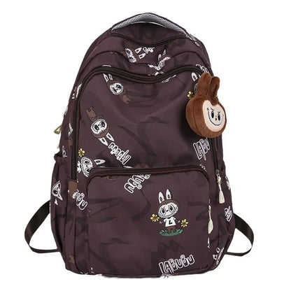 Labubu Cartoon Kinder Rugzak – Nylon Materiaal Boogriem