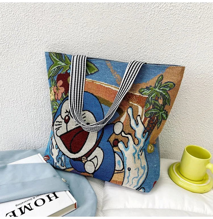 Disney Retro Canvas Schoudertas Lilo & Stitch, Winnie the Pooh – Ruime Capaciteit