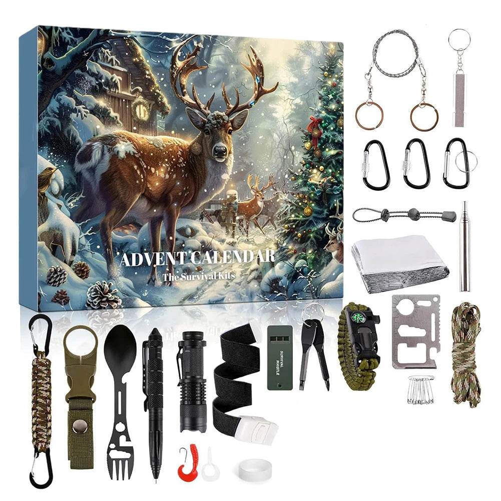 TrailNova Adventkalender Survival kit voor Mannen – 24 dagen 2025 countdown
