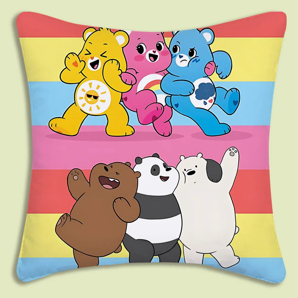 Kussenslopen Cartoon Care Bears Met Dubbelzijdige Print En Zachte Plush