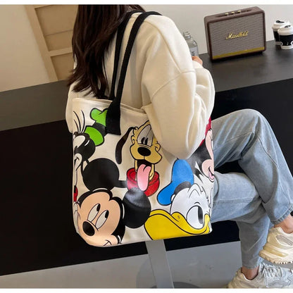 Disney Mickey Mouse Canvas Schoudertas – Grote Inhoud