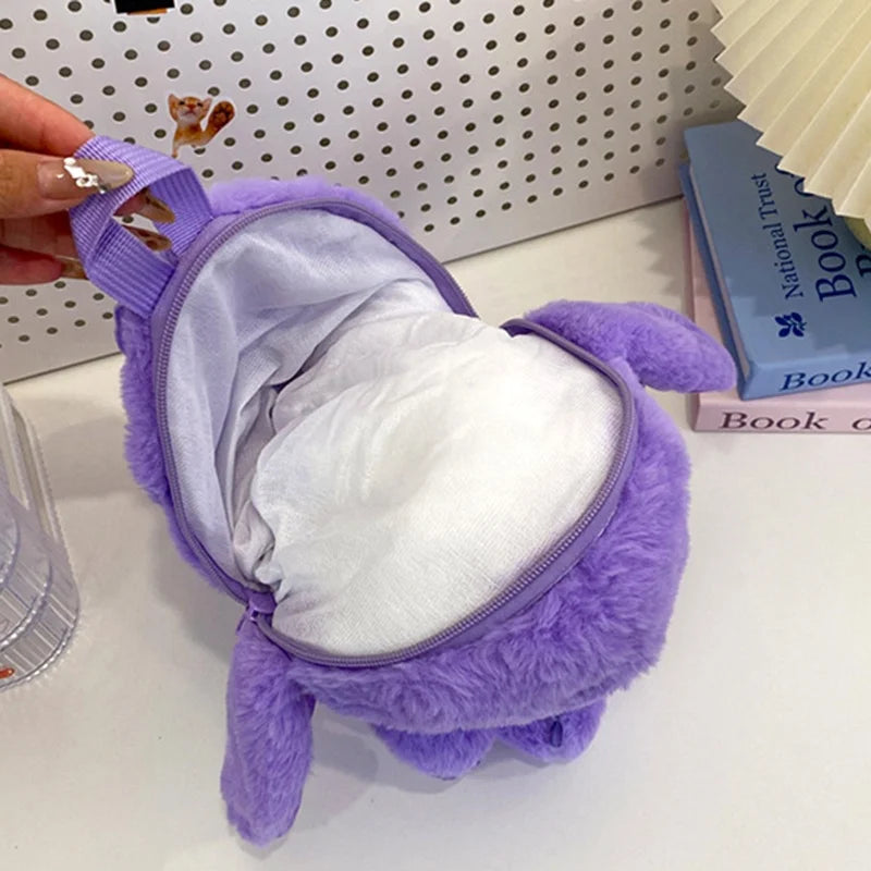 Kawaii Lilo En Stitch Pluche Rugzak – Schattig Cartoon Ontwerp Met Grote Capaciteit