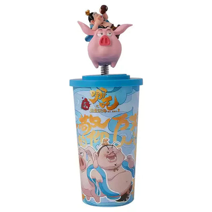 Hot Toys Ne Zha Aobing Topper Cup Figurine – Exclusieve Theatersouvenir met Rietje