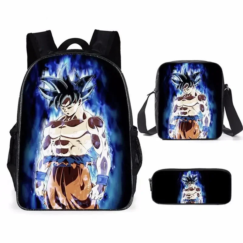 DragonGear 3 Stuks/set Dragon Ball 3D Print Cartoon Schooltassen – Perfecte Rugzak Voor Kids