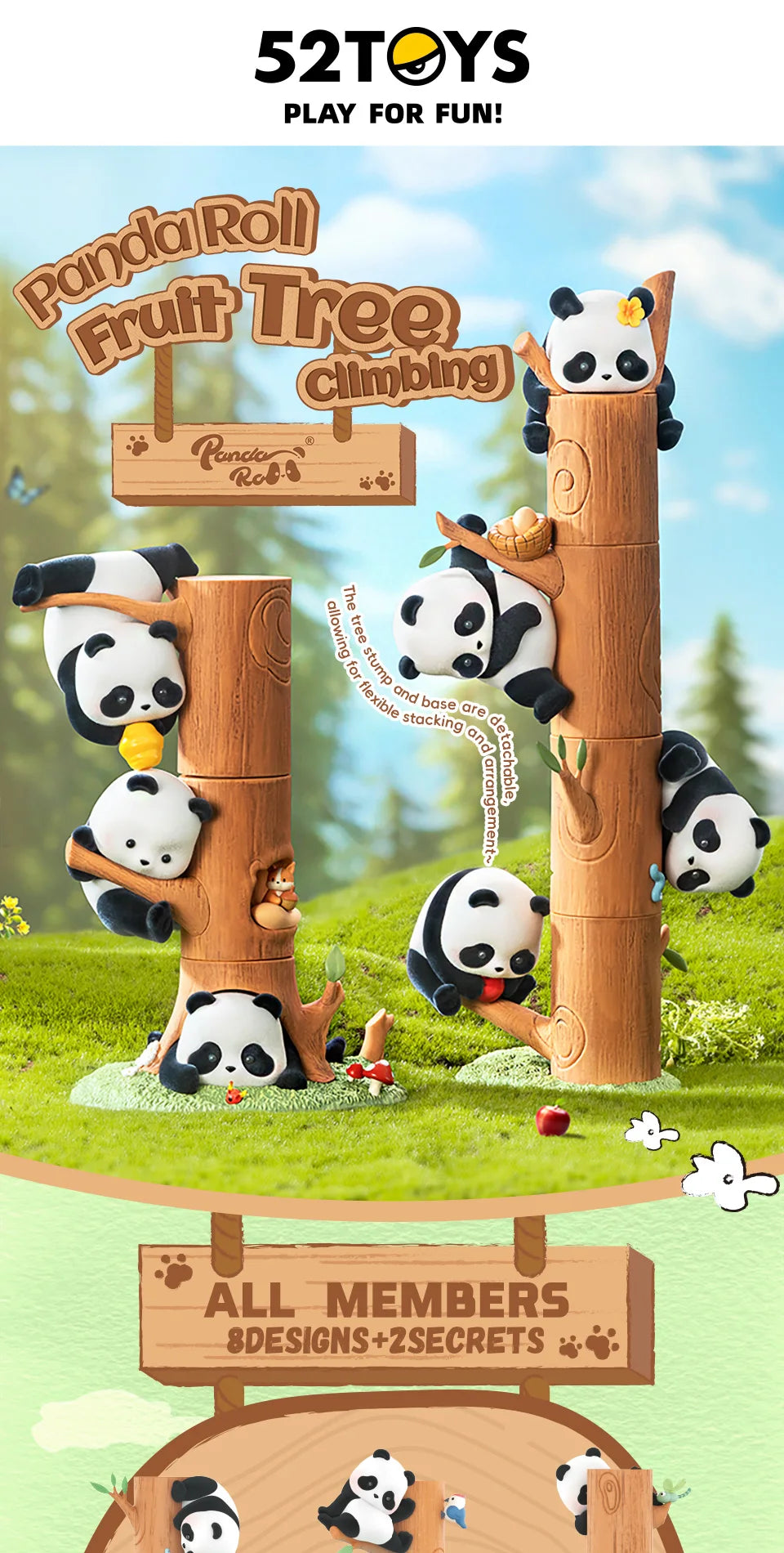 Officiële 52TOYS Panda Roll Blind Box – Schattige Panda Met Fruitboom