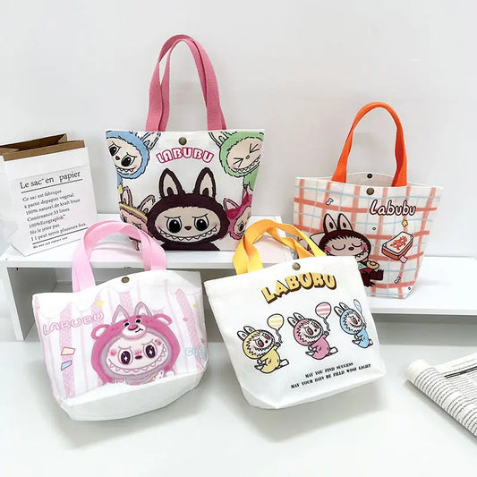 Mingchuang Youpin 2025 Cartoon Labubu Canvas Handtas