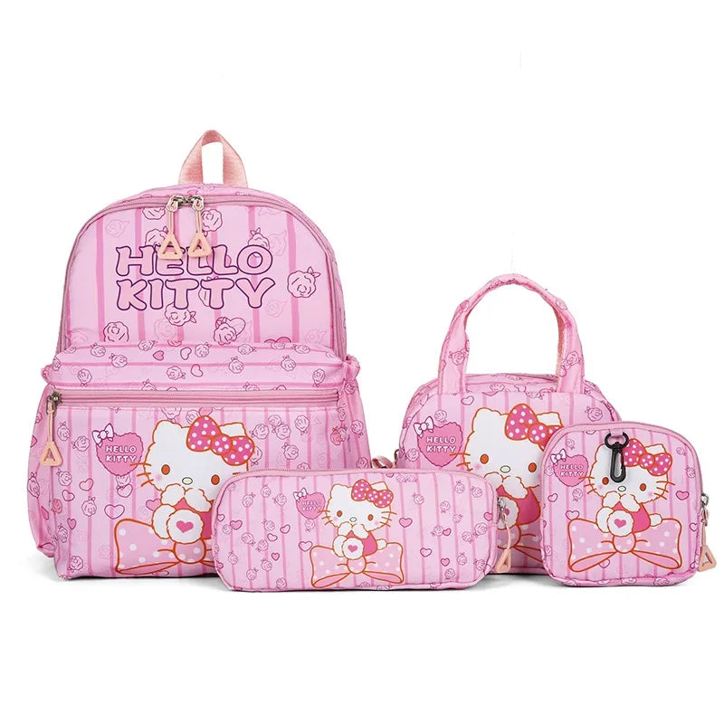 Rugzak Set 4-delig Kuromi Hello Kitty Met Veel Opbergruimte