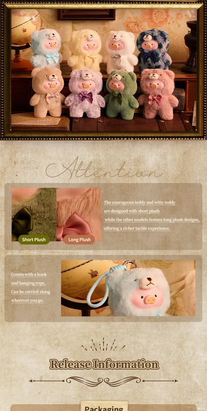 Officiële 52TOYS Blind Box Teddy Lulu – Unieke Verzamelbare Pluche Sleutelhanger