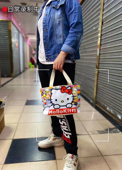 Sanrio Hello Kitty Canvas Tas – Lichtgewicht en Groot